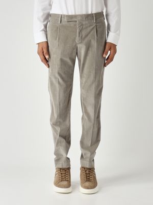 Men's Dieci trousers in stretch cotton Pearl Gray PT Torino