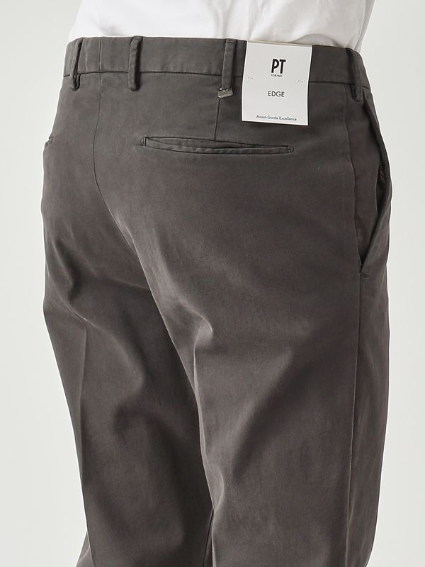 PT Torino Men's Dieci stretch cotton trousers - Anthracite