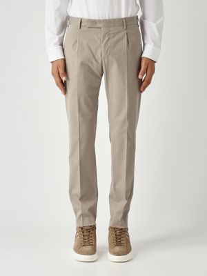 Dieci men's stretch cotton pants Beige PT Torino