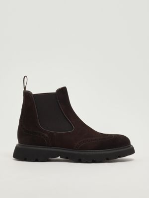 Men's leather ankle boot Espresso Doucal's