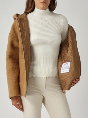 5. Chaqueta de mujer Fune en mezcla de lana Camello