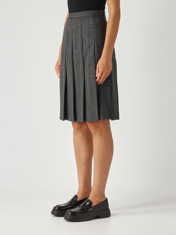 3. Peter women's stretch wool skirt Anthracite-Melange Max Mara Studio 2526106012600