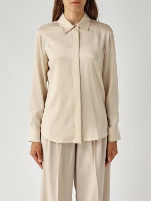 Elisabetta Franchi georgette shirt with ruffled neckline for