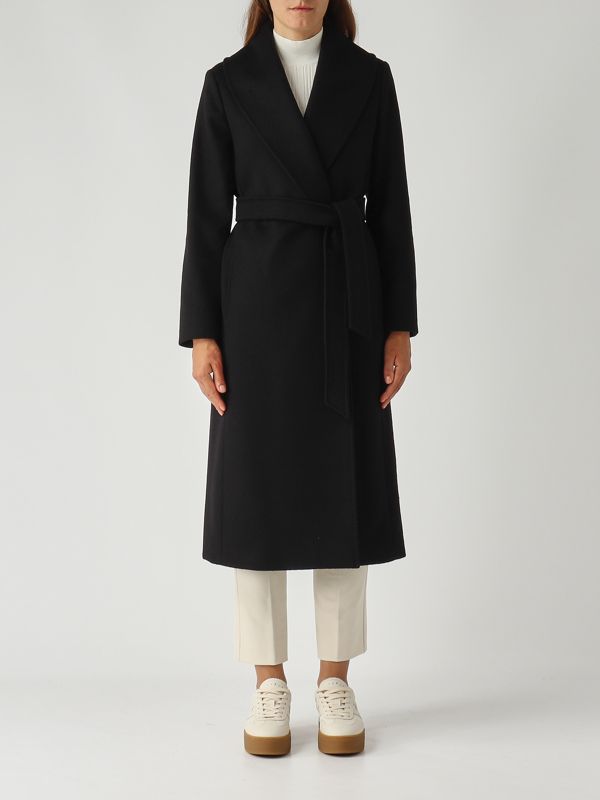 1. Loriana women's wool coat Black Max Mara Studio 2526016192600