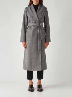 Max Mara Studio Dakar satin overcoat with belt for women
