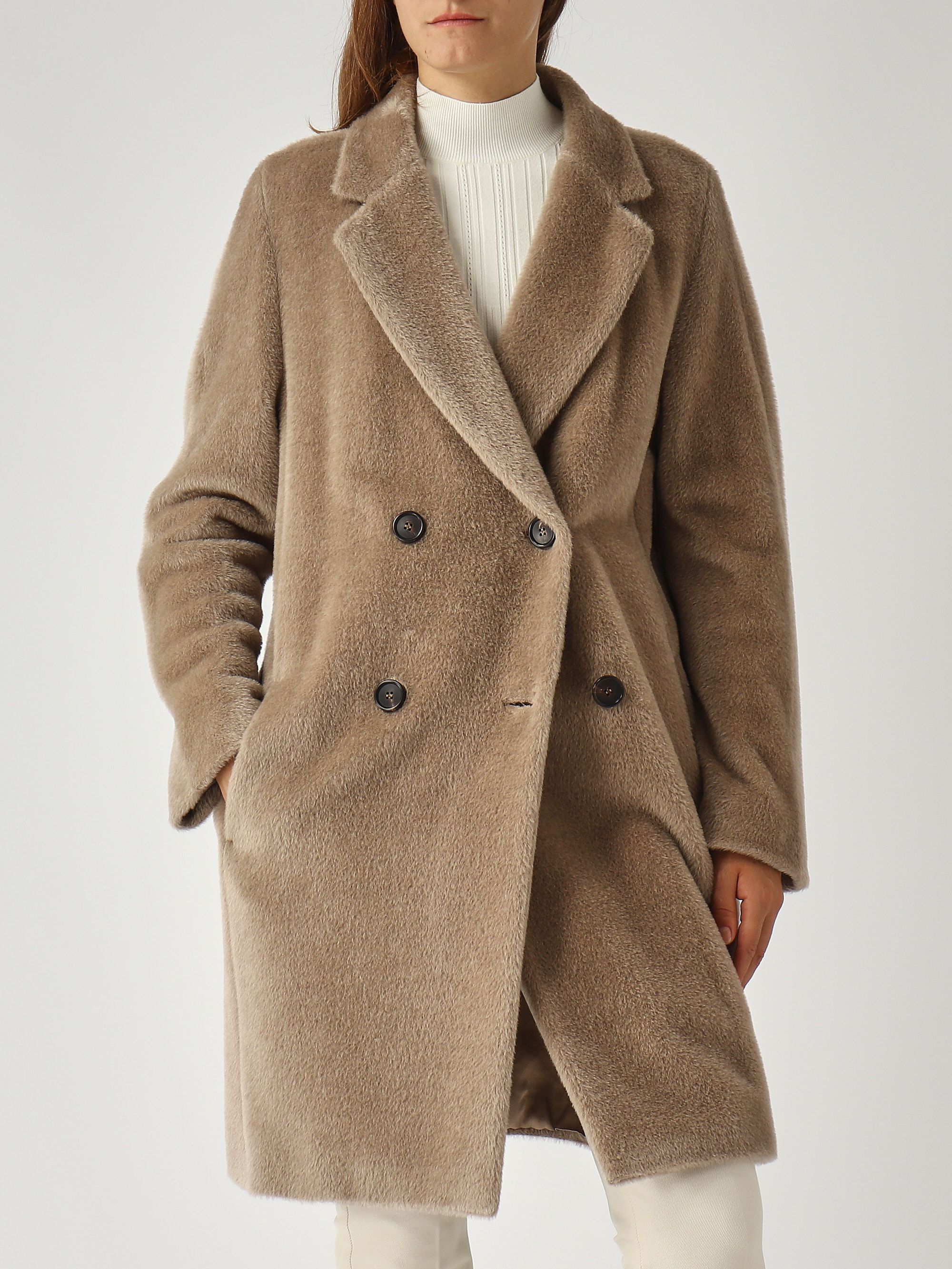 Rosero women's coat in alpaca and wool 2529016113600 Rope