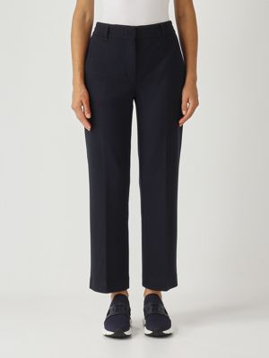 S Max Mara Abba wide-leg cotton twill trousers for women