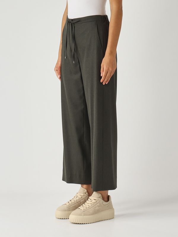 3. Pantalón de mujer Floria en lana elástica Verde Bosque S Max Mara 2529136053600