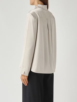 4. Camicia donna Emiro in seta stretch Perla