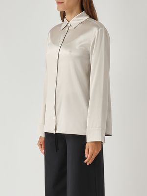 3. Camicia donna Emiro in seta stretch Perla