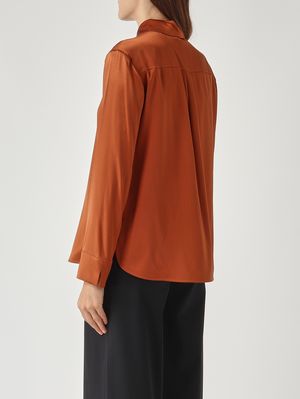 4. Camicia donna Emiro in seta stretch Rame