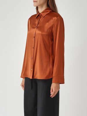 3. Camicia donna Emiro in seta stretch Rame