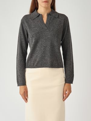 Pull femme Moxa en laine et cachemire Gris Moyen MM Max Mara