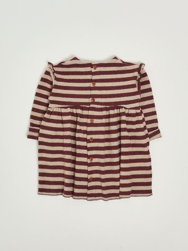 Abito bambina in misto viscosa stretch kf5024ma12p Beige-Oro