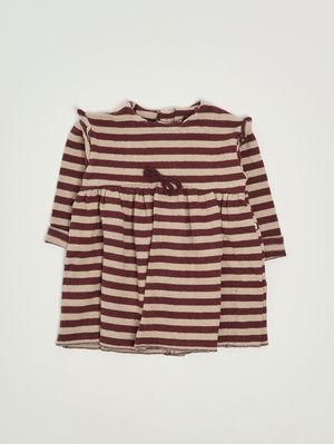 1. Vestido para recién nacido Thea en mezcla de algodón Berenjena