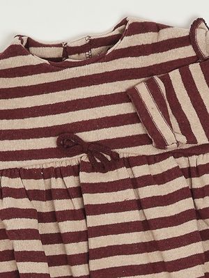 3. Vestido para recién nacido Thea en mezcla de algodón Berenjena