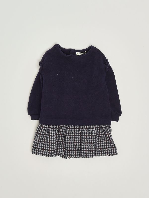 1. Sabine newborn dress in cotton blend Blue 1+ in the family sabine