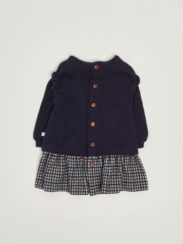 2. Sabine newborn dress in cotton blend Blue 1+ in the family sabine