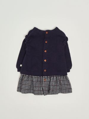 2. Sabine newborn dress in cotton blend Blue