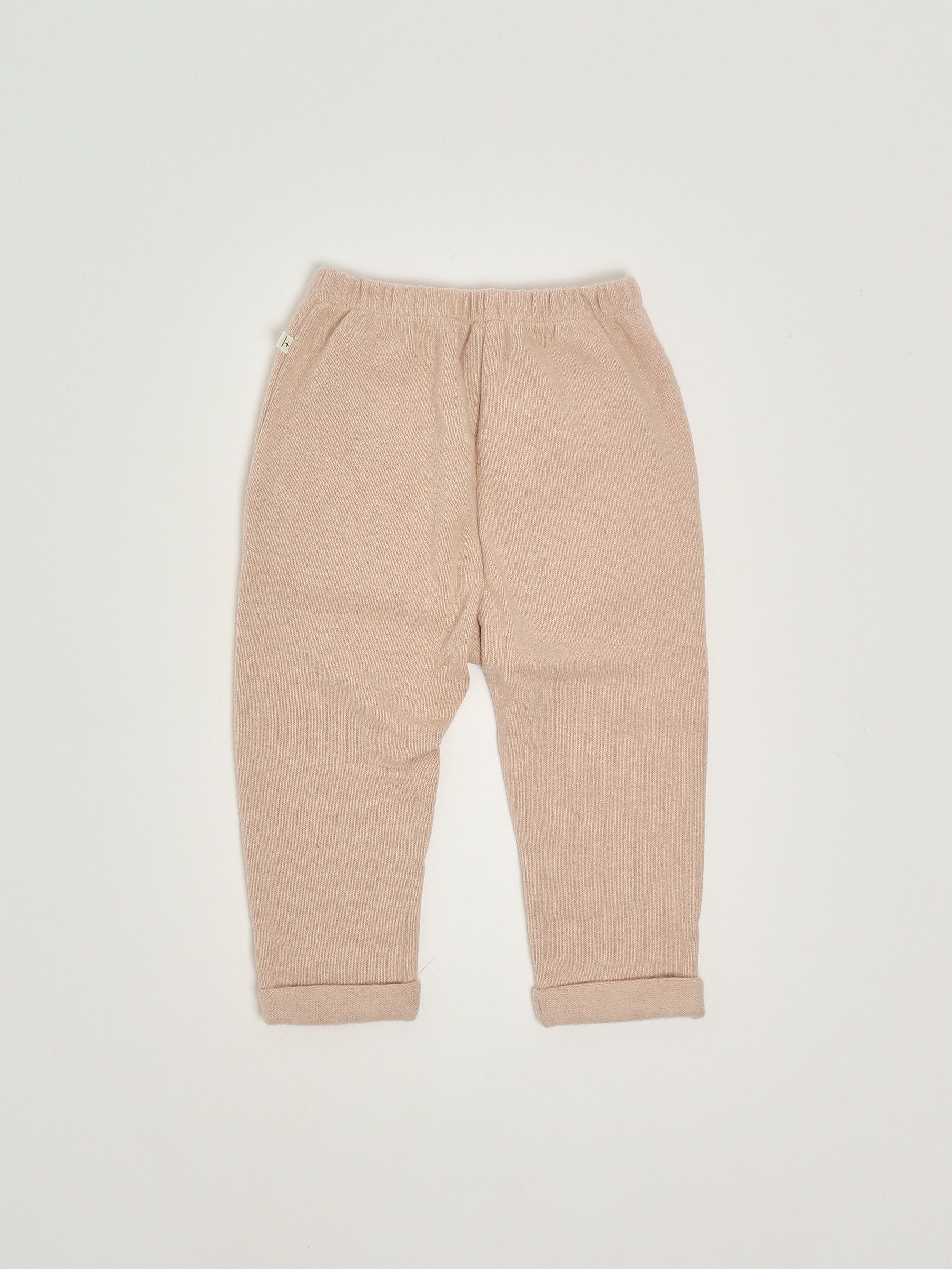 Pantalon bébé garçon en velours doublé jersey marron clair Pantalon bébé garçon en velours doublé jersey marron clair