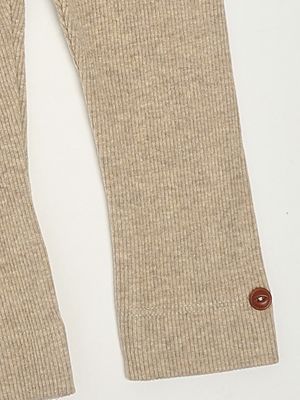 3. Leggings para recién nacido Sina de mezcla de algodón Tórtola