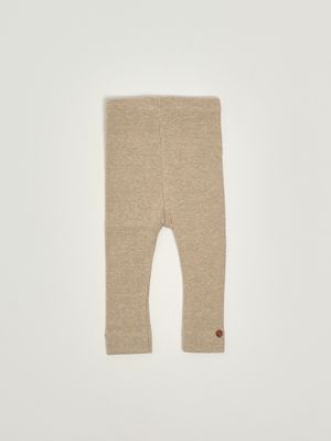 2. Leggings para recién nacido Sina de mezcla de algodón Tórtola