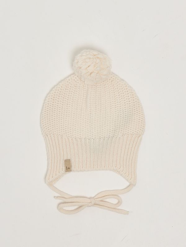 1. Gorro para recién nacido Dan de mezcla de lana Crudo 1+ in the family dan