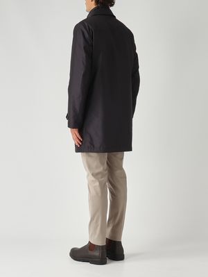 4. Cappotto uomo Morning in popeline tecnico Blu Navy