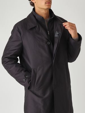5. Cappotto uomo Morning in popeline tecnico Blu Navy