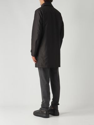 4. Cappotto uomo Morning in popeline tecnico Nero