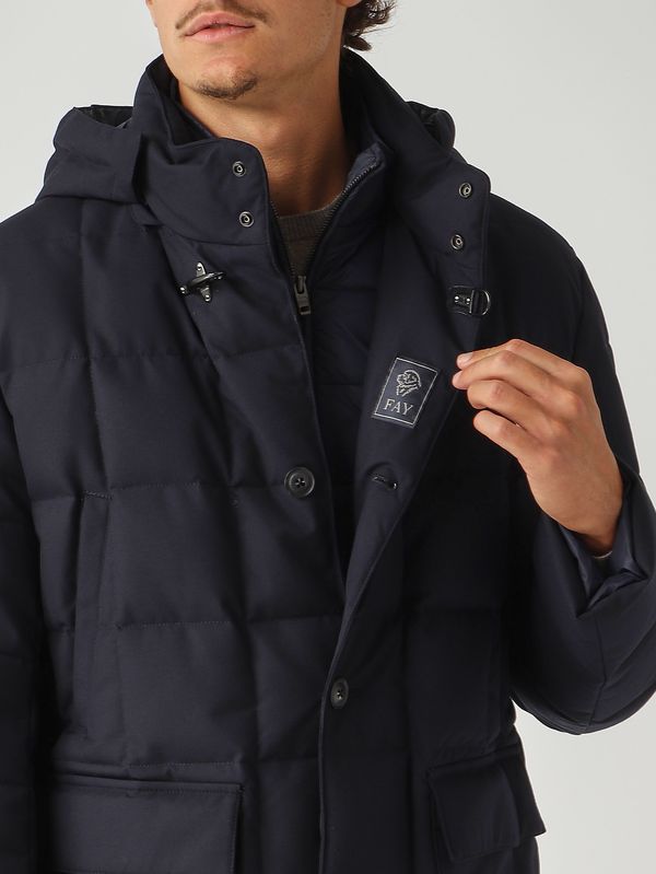 Giacca Invernale Imbottita Uomo Softshell Blu Scuro Taglia XL – Cotone Casual Con Zip - 3