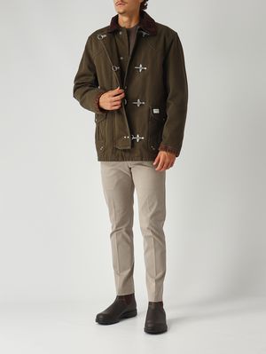 2. Montgomery para hombre de ajuste cómodo en algodón Verde Oliva
