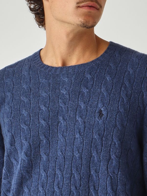 Polo Ralph Lauren Men's wool and cashmere sweater - Blue Melange