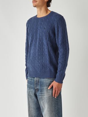 3. Jersey de hombre de lana y cachemir Azul Melange