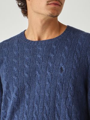 5. Jersey de hombre de lana y cachemir Azul Melange