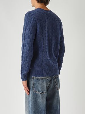 4. Jersey de hombre de lana y cachemir Azul Melange
