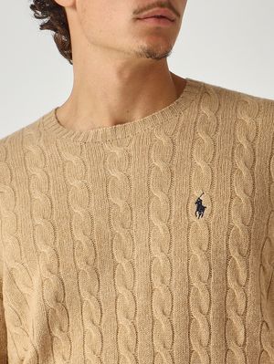 5. Jersey de hombre de lana y cachemir Camello Melange