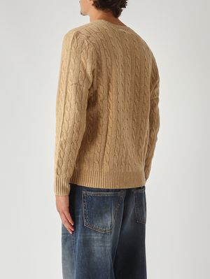 4. Jersey de hombre de lana y cachemir Camello Melange