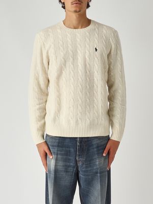 Pull homme en laine et cachemire Crème Polo Ralph Lauren