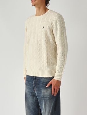 3. Jersey de hombre de lana y cachemir Crema
