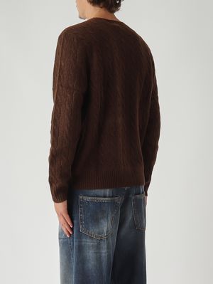 4. Jersey de hombre de lana y cachemir Moreno