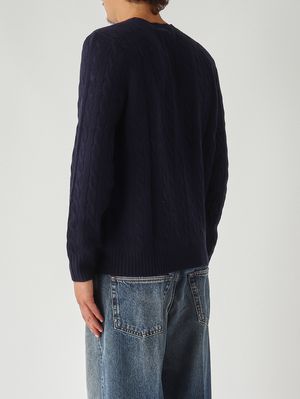 4. Jersey de hombre de lana y cachemir Azul marino