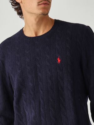 5. Jersey de hombre de lana y cachemir Azul marino