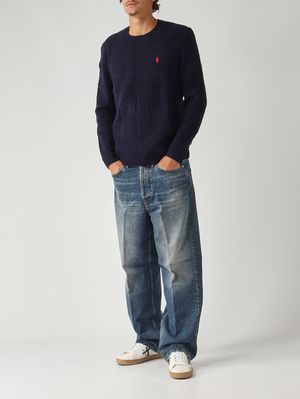 2. Jersey de hombre de lana y cachemir Azul marino