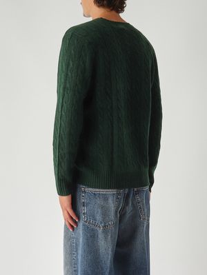 4. Jersey de hombre de lana y cachemir Verde Inglés