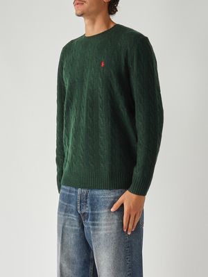 3. Jersey de hombre de lana y cachemir Verde Inglés