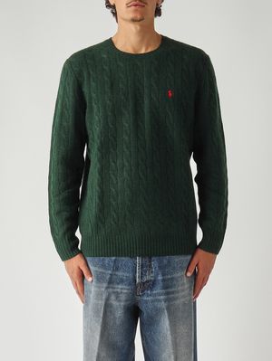 Pull homme en laine et cachemire Vert anglais Polo Ralph Lauren