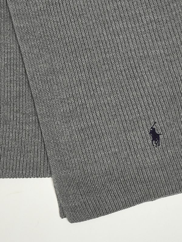 2. Bufanda de lana para hombre Gris jaspeado Polo Ralph Lauren 710886136