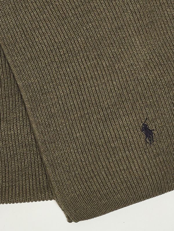 2. Bufanda de lana para hombre Verde Oliva Polo Ralph Lauren 710886136