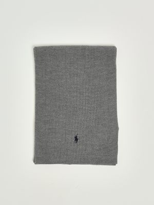 1. Bufanda de lana para hombre Gris jaspeado